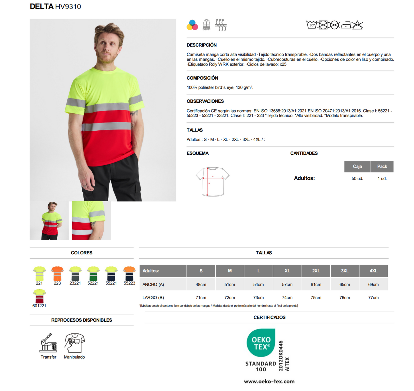 Pack 10 Camisetas de Alta Visibilidad Personalizadas - Logo en DTF