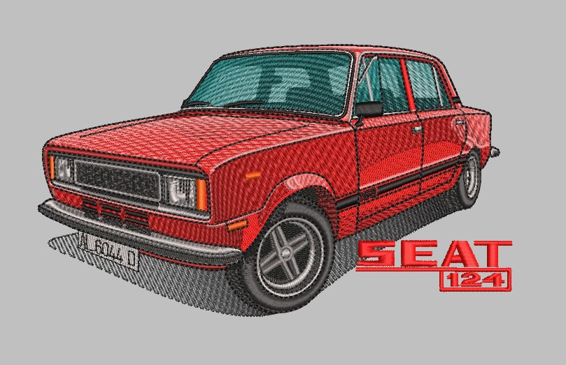 Bordado seat 124 rojo