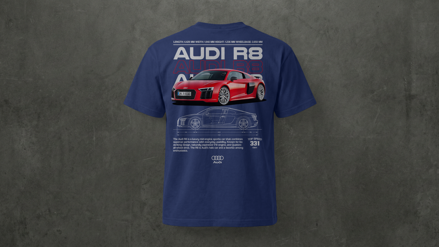 Camiseta Audi R8 – Potencia, elegancia y espíritu