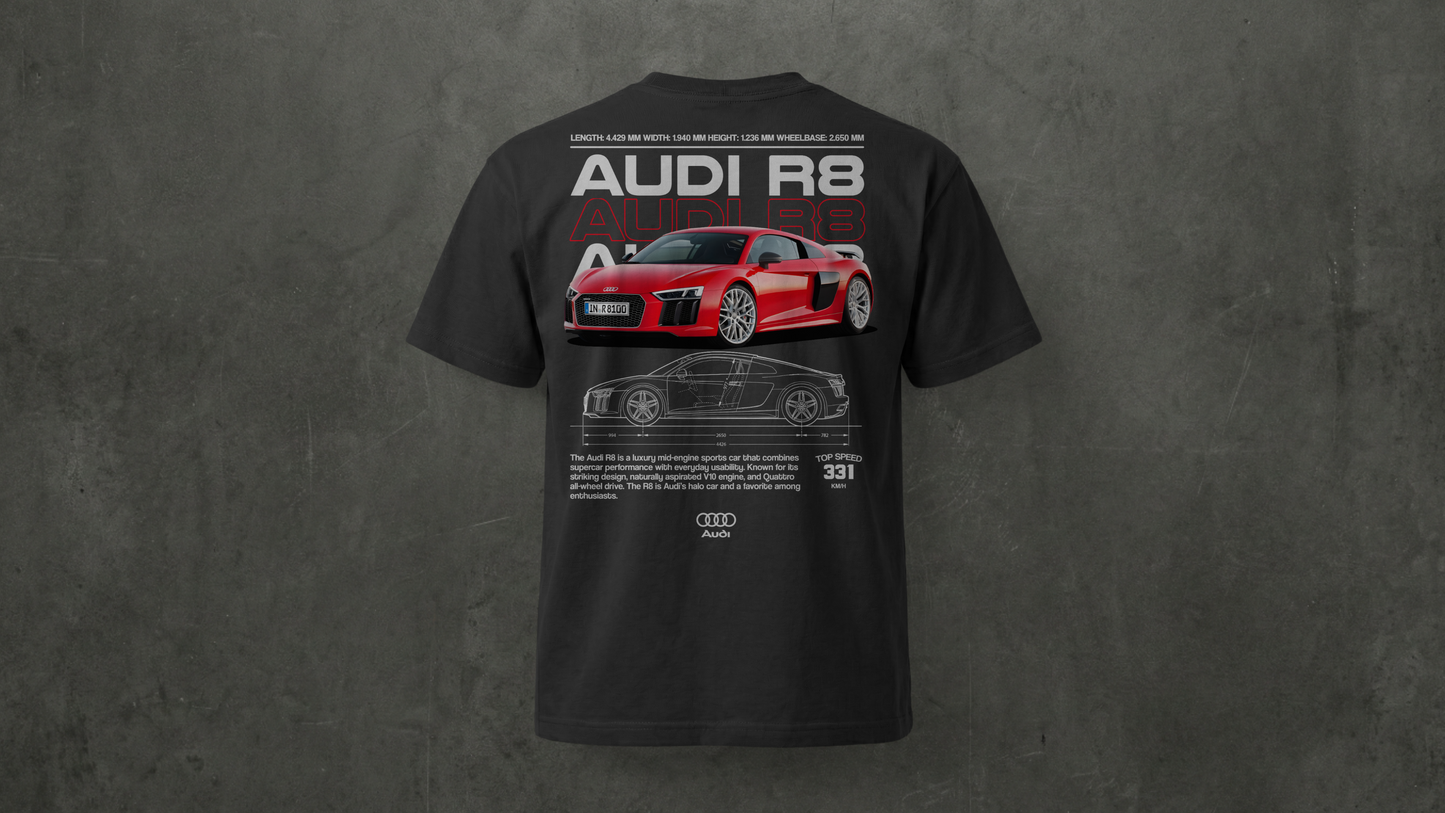 Camiseta Audi R8 – Potencia, elegancia y espíritu