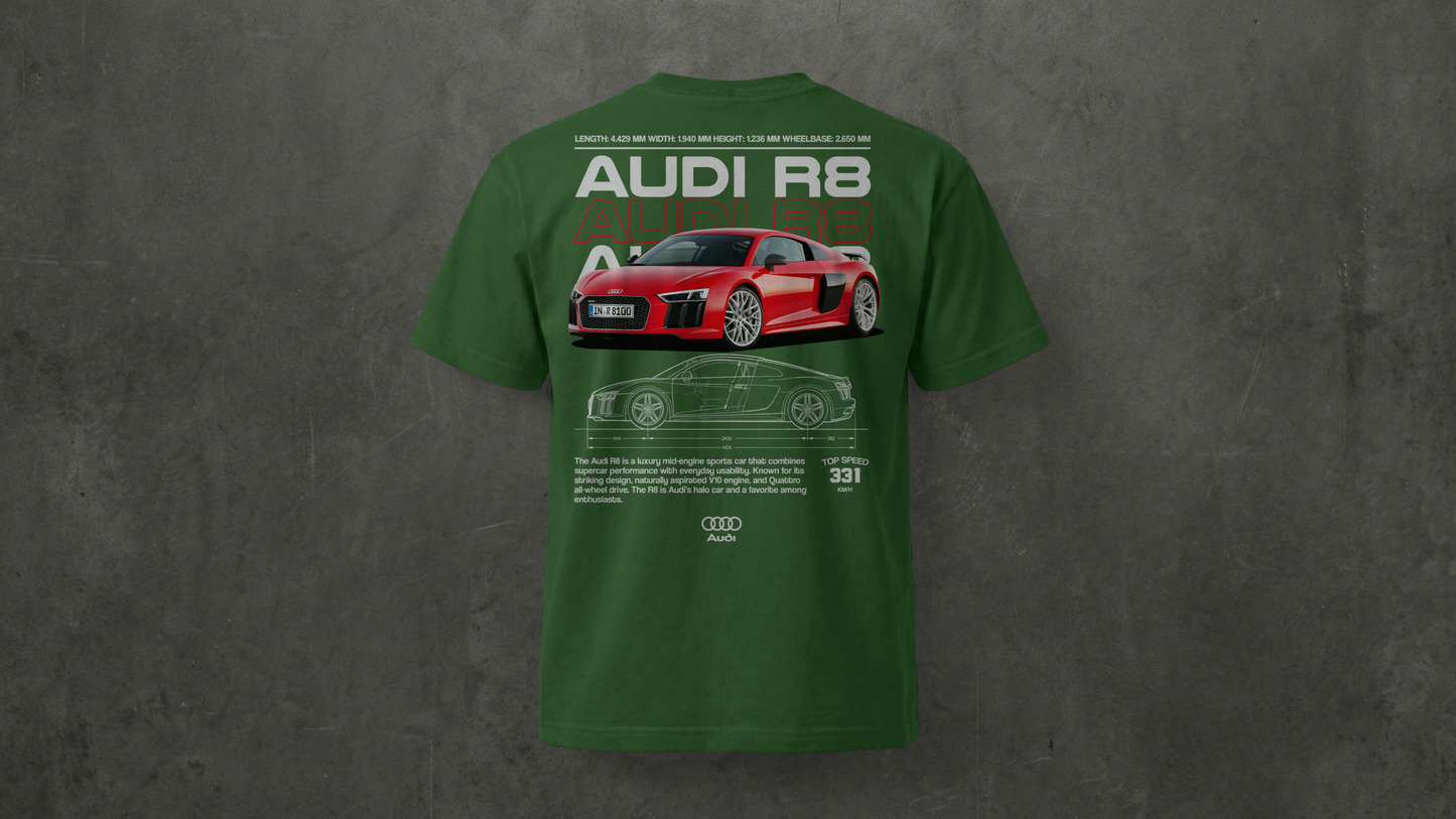 Camiseta Audi R8 – Potencia, elegancia y espíritu