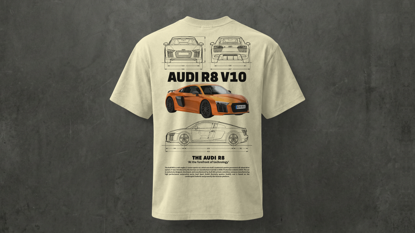 Camiseta Audi R8 V10 – Potencia, elegancia y espíritu deportivo