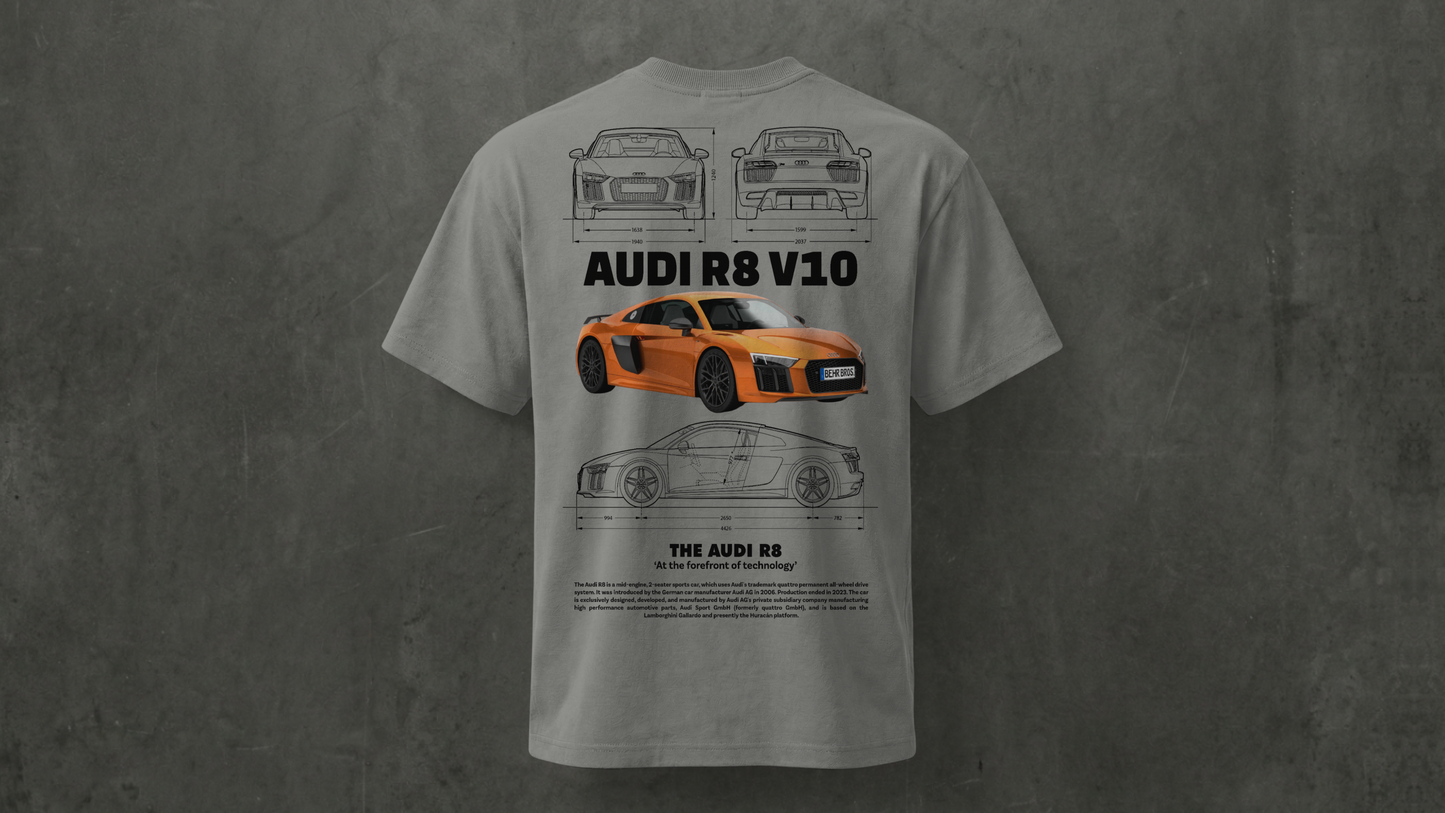 Camiseta Audi R8 V10 – Potencia, elegancia y espíritu deportivo