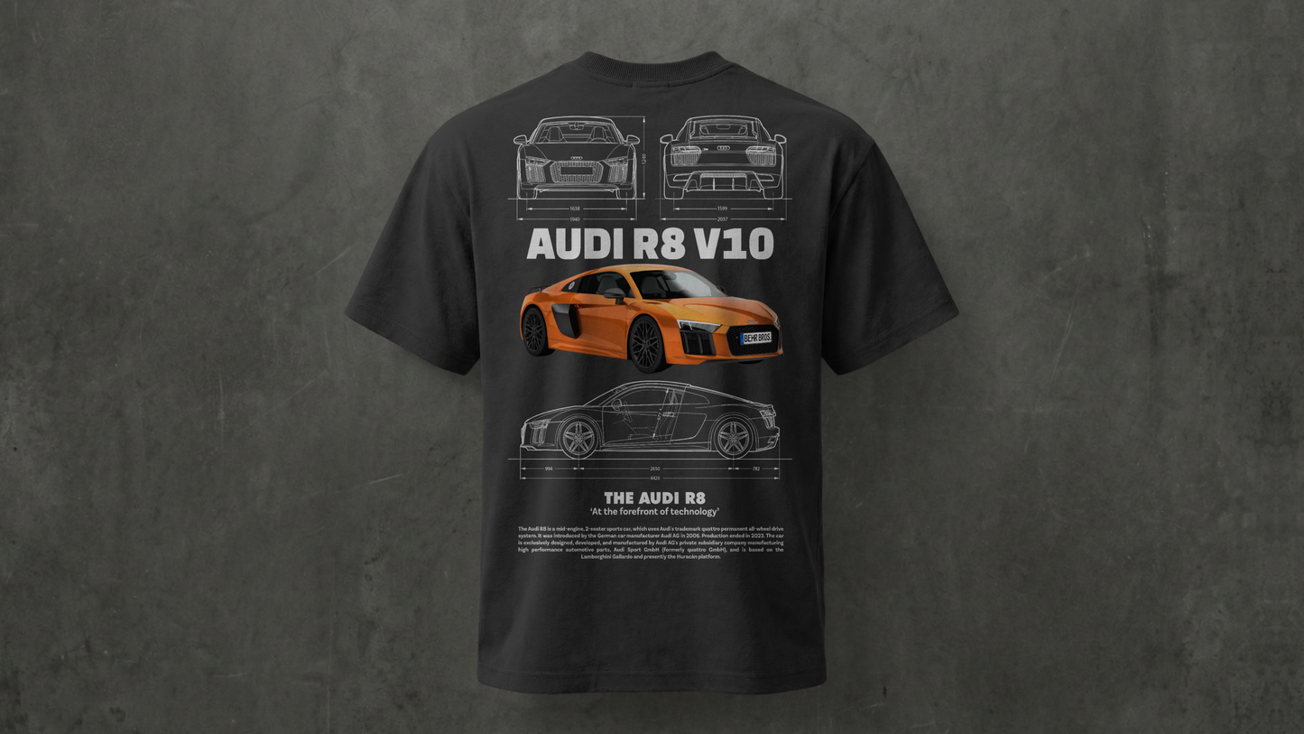 Camiseta Audi R8 V10 – Potencia, elegancia y espíritu deportivo
