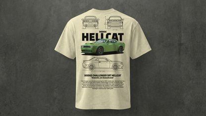 Camiseta de manga corta-Dodge Charger SRT Hellcat
