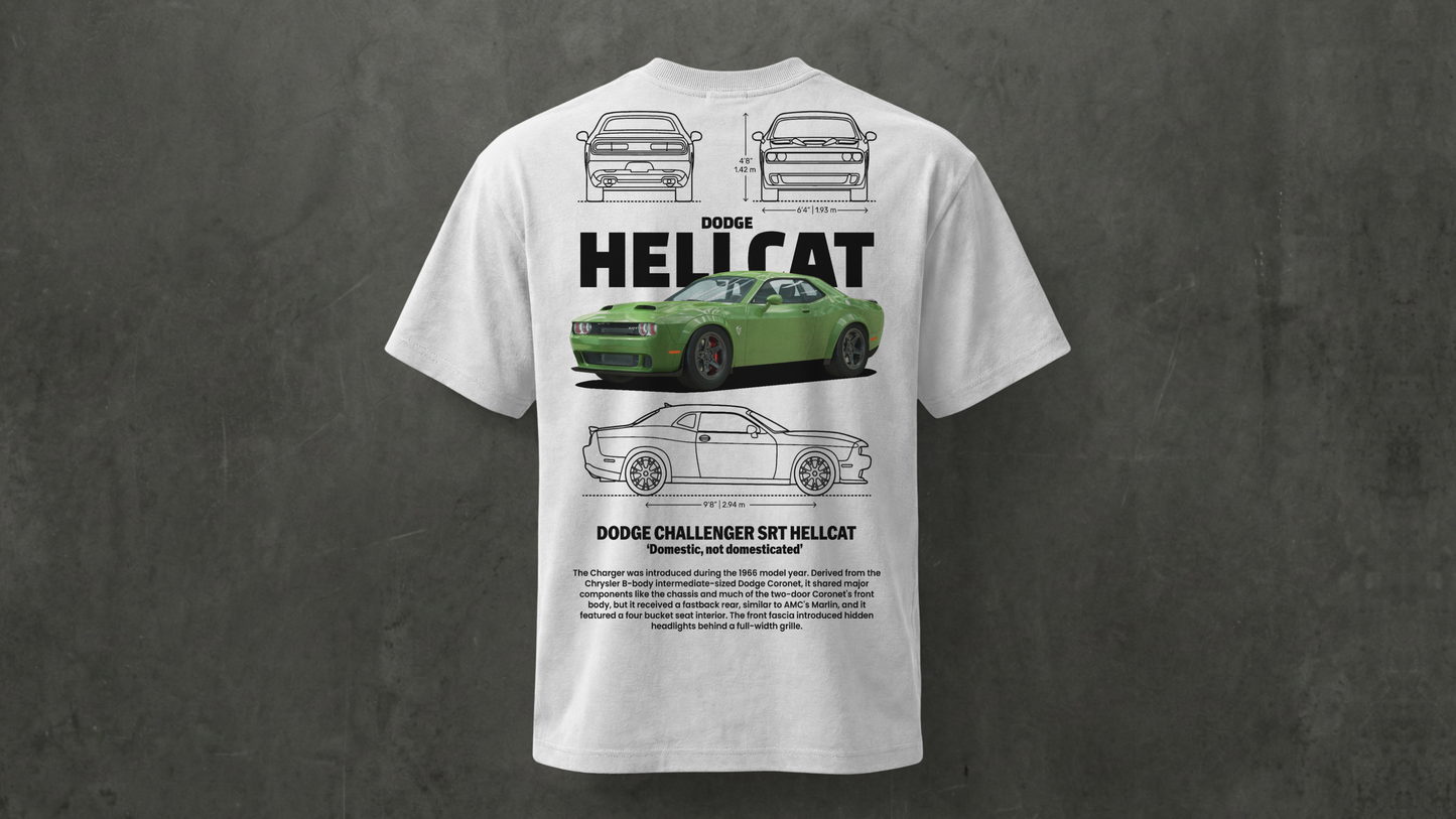 Camiseta de manga corta-Dodge Charger SRT Hellcat