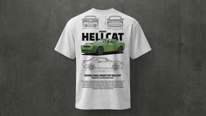 Camiseta de manga corta-Dodge Charger SRT Hellcat