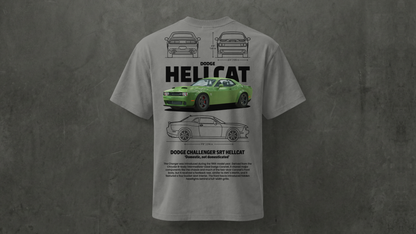 Camiseta de manga corta-Dodge Charger SRT Hellcat