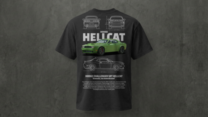 Camiseta de manga corta-Dodge Charger SRT Hellcat