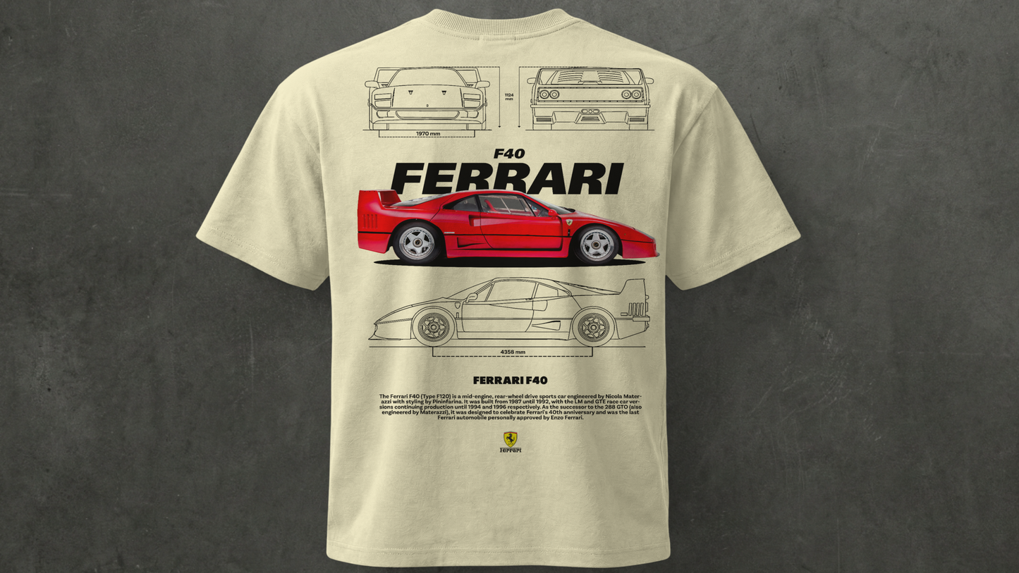 Camiseta de manga corta-Ferrari F40