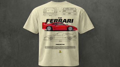 Camiseta de manga corta-Ferrari F40