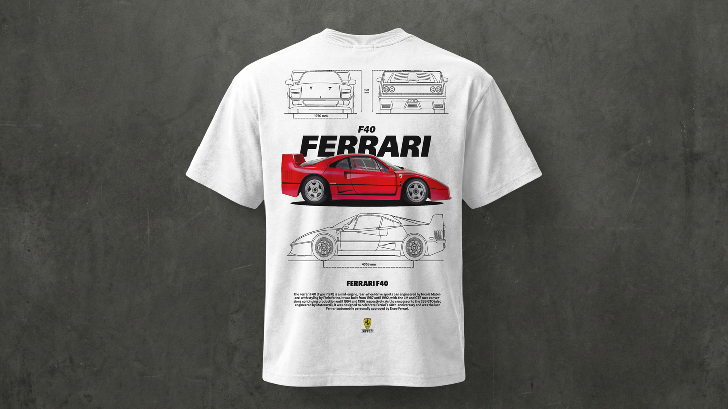 Camiseta de manga corta-Ferrari F40