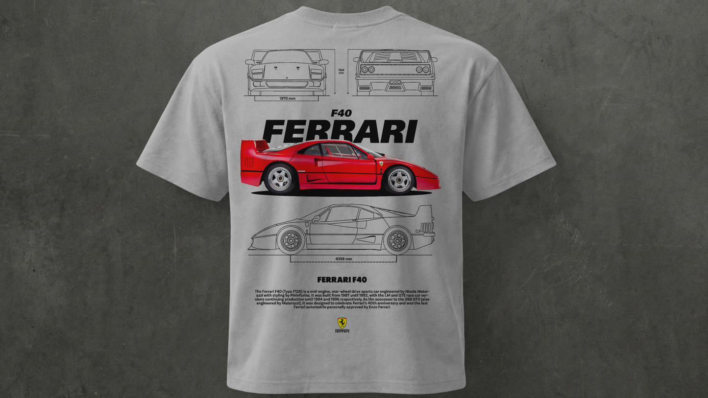 Camiseta de manga corta-Ferrari F40