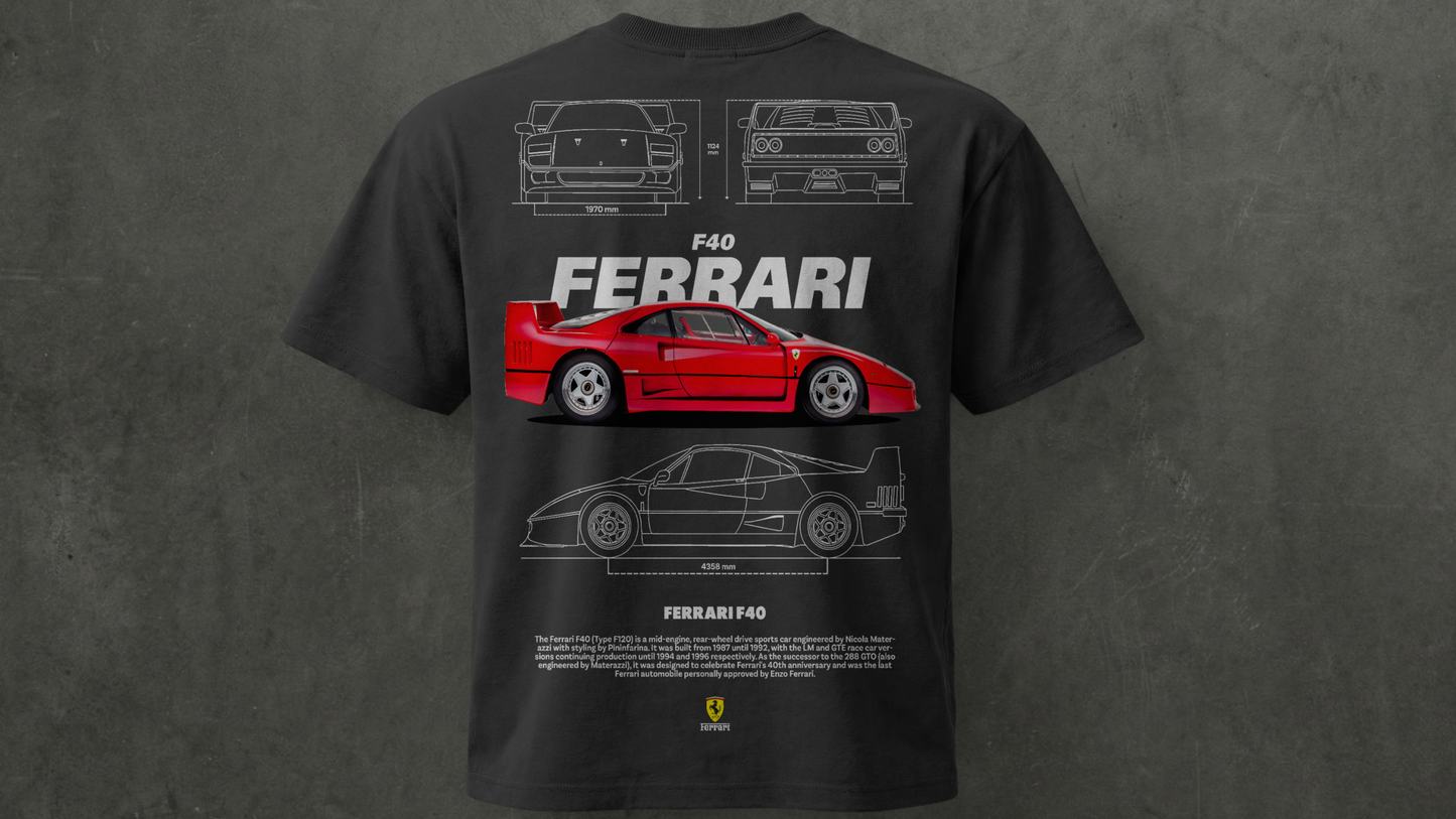 Camiseta de manga corta-Ferrari F40