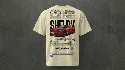 Camiseta de manga corta-Ford Mustang Shelby Red