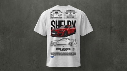 Camiseta de manga corta-Ford Mustang Shelby Red