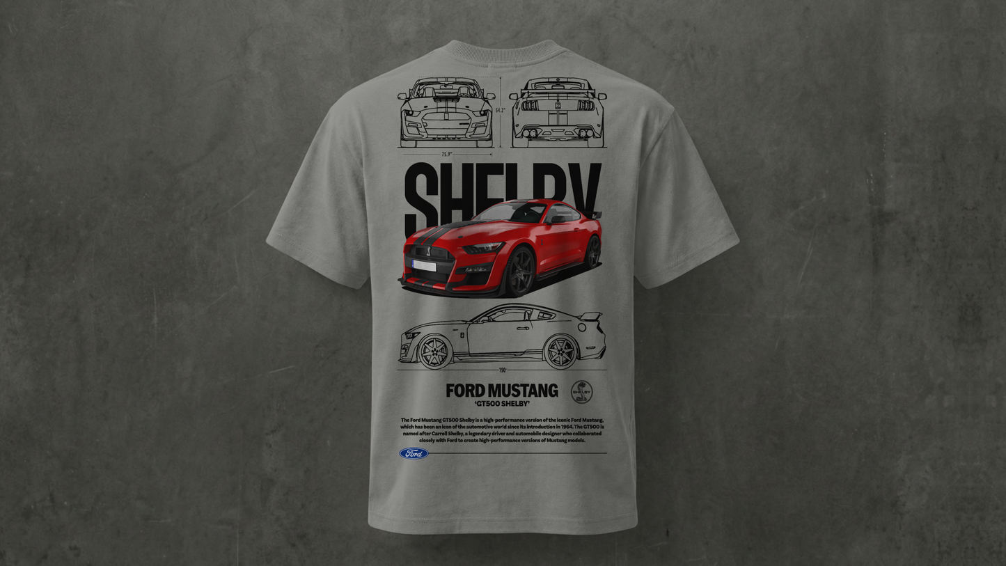 Camiseta de manga corta-Ford Mustang Shelby Red