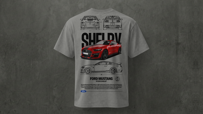 Camiseta de manga corta-Ford Mustang Shelby Red