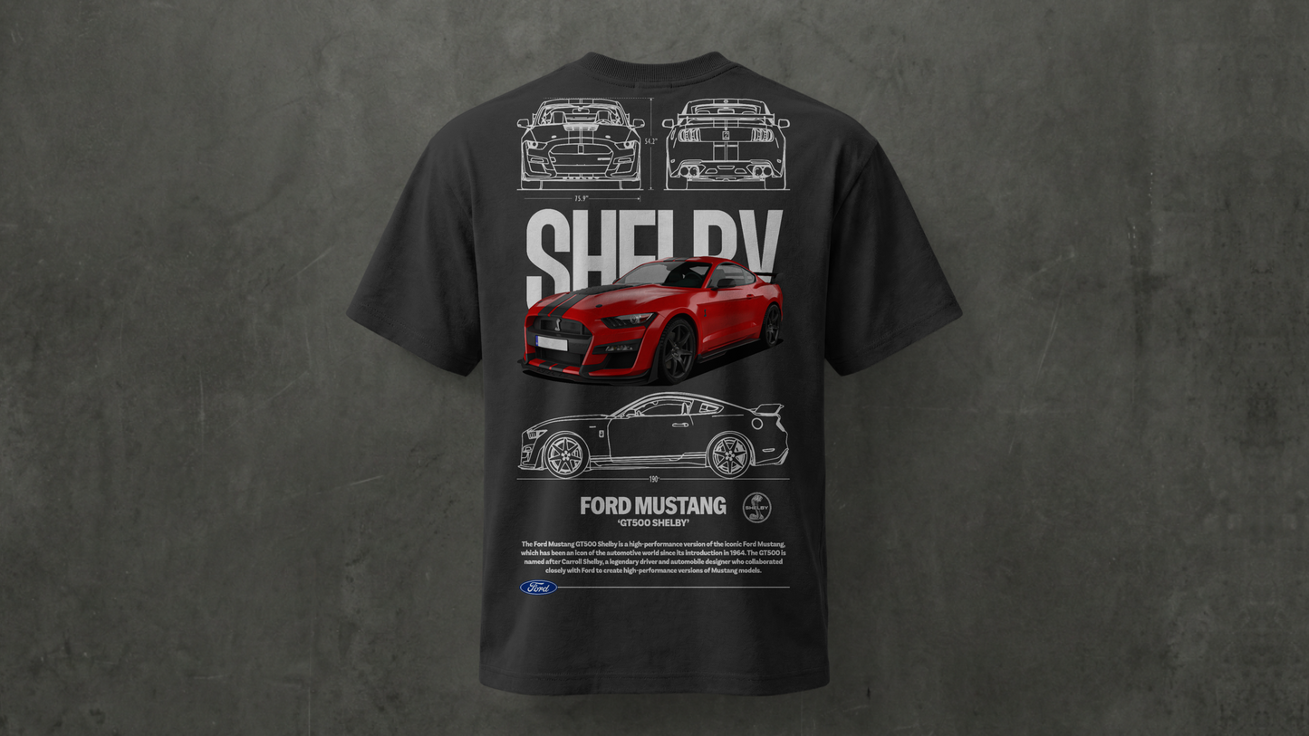 Camiseta de manga corta-Ford Mustang Shelby Red