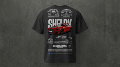 Camiseta de manga corta-Ford Mustang Shelby Red