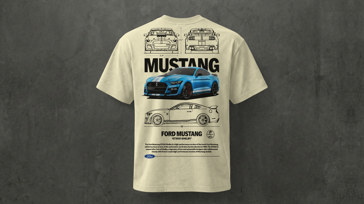 Camiseta de manga corta-Ford Mustang GT500 Shelby