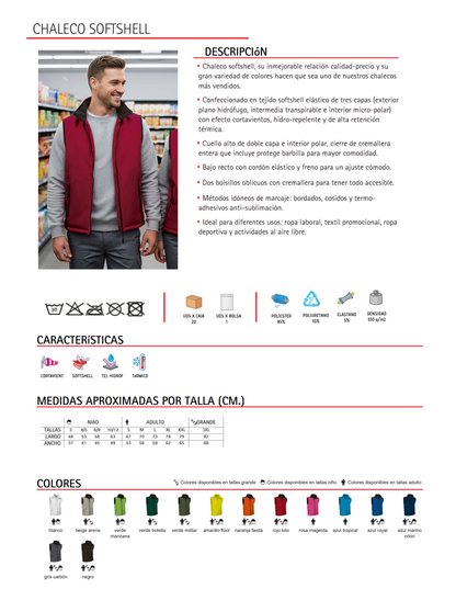 Pack 10 Chalecos Softshell Personalizados - Uniformidad Premium DTF